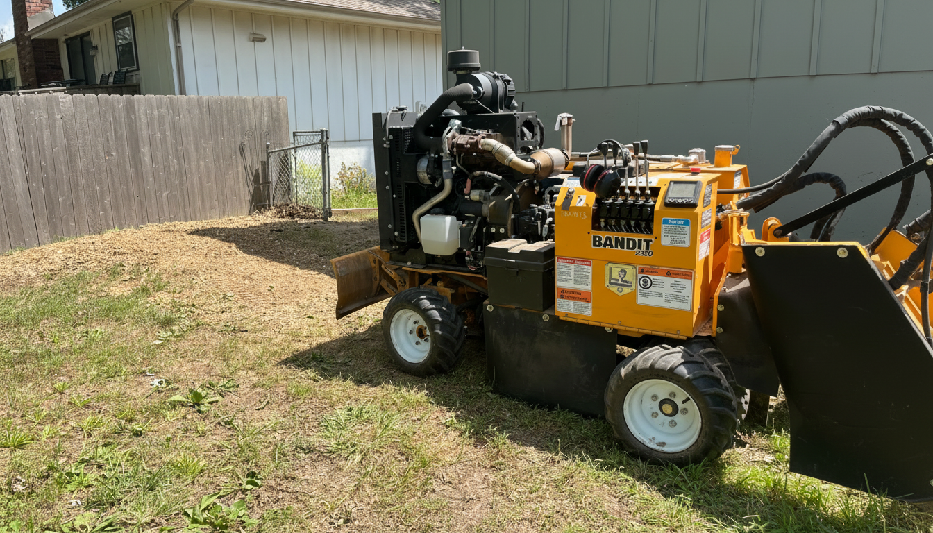 Wood chip removal and cleanup service